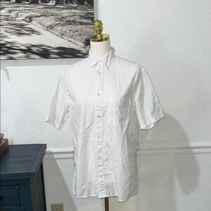 H&M Crisp White Casual Button Down Shirt
